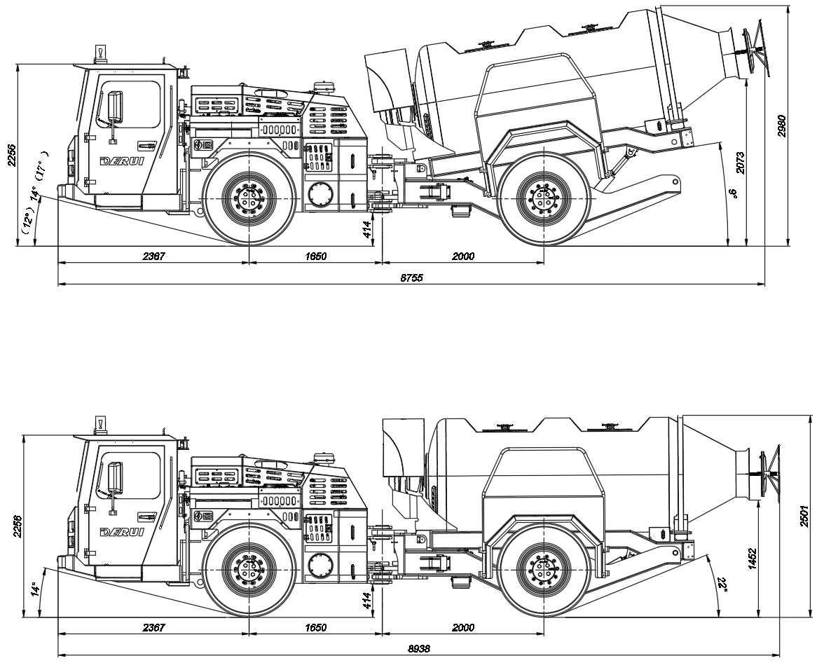 Concrete mixer truck